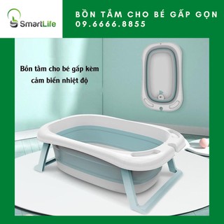 Bồn tắm cho bé gấp gọn kèm cảm biến nhiệt độ