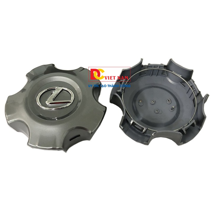 01 CHIẾC Logo chụp mâm, ốp lazang bánh xe ô tô Lexus LX570 Đời từ 2009-2014 -  MÀU XÁM