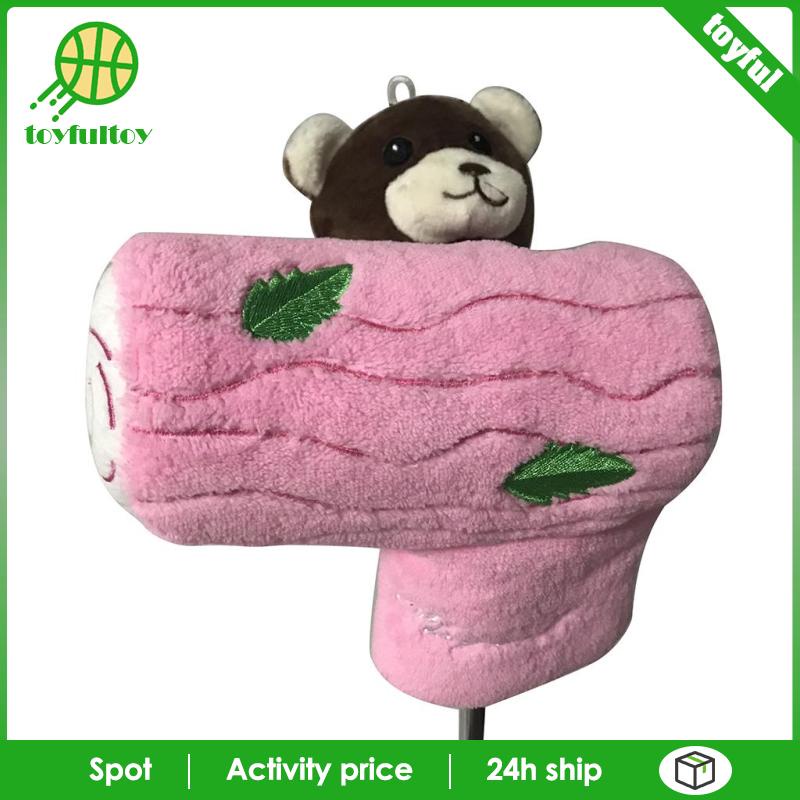 Vỏ Bọc Đầu Gậy Đánh Golf Hình Gấu Nhồi Bông Màu Nâu Sáng Tạo