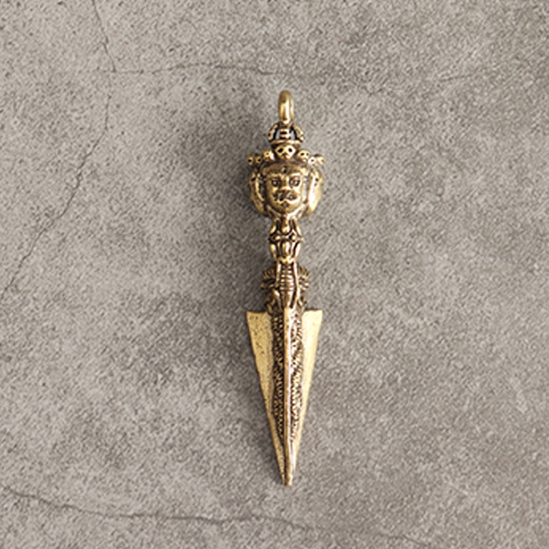 Móc Treo Chìa Khóa Bằng Đồng Thau Nguyên Chất Phong Cách Tây Tạng