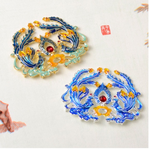 GETNOIVAS Phụ Kiện Cài Tóc Hình Vương Miện Phượng Hoàng Sang Trọng