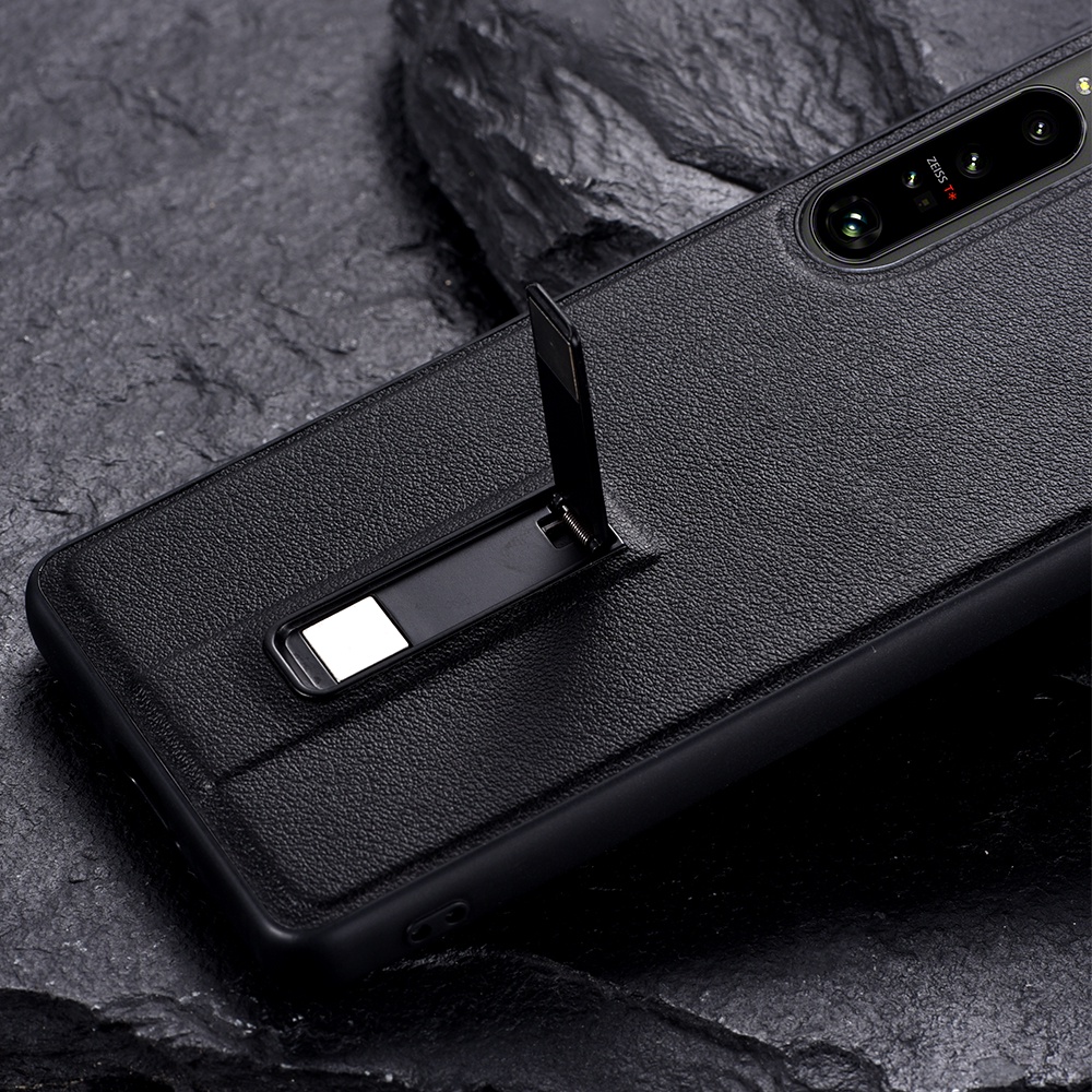 Ốp Điện Thoại TPU Có Giá Đỡ Kim Loại Sang Trọng Cho SONY Xperia 1 5 10 II III IV