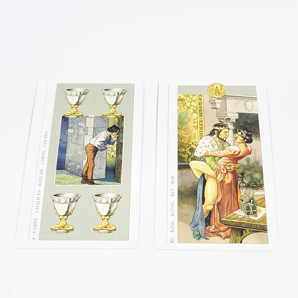 [Size Gốc] Bộ Bài Decameron Tarot 78 Lá Bài 7x12 Cm Tặng Đá Thanh Tẩy S76