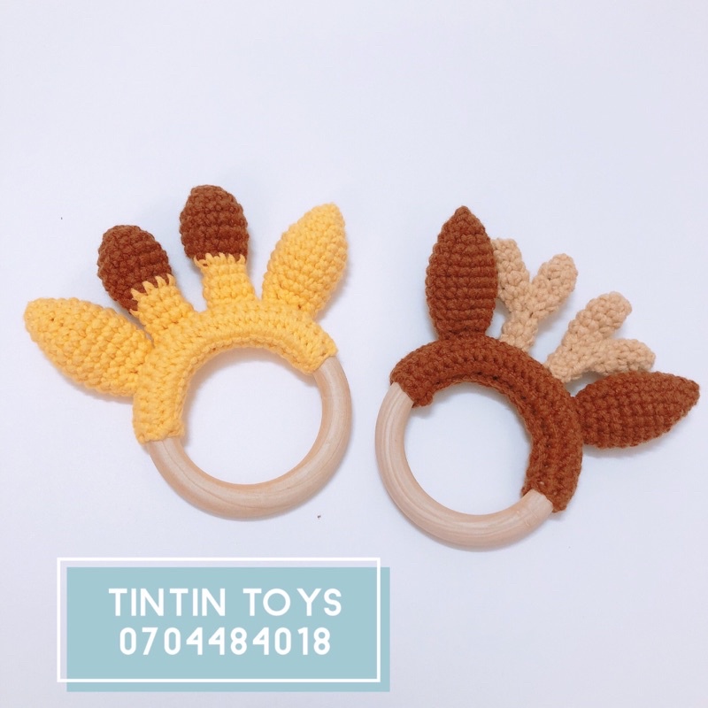 [CAO CẤP - Handmade] Đồ chơi treo nôi, lục lạc gỗ cầm tay Montessori giúp bé phát triển các giác quan