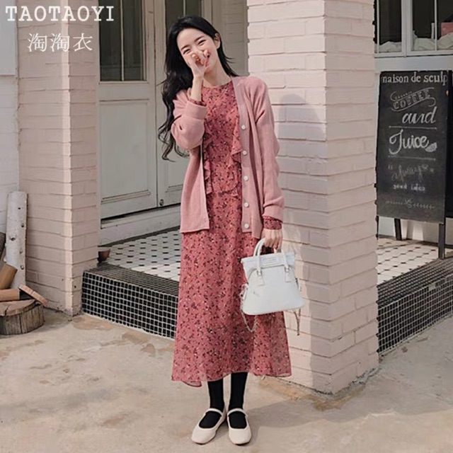 Váy hoa nhí vintage viền bèo Ulzzang🌻 Hàng Quảng Châu