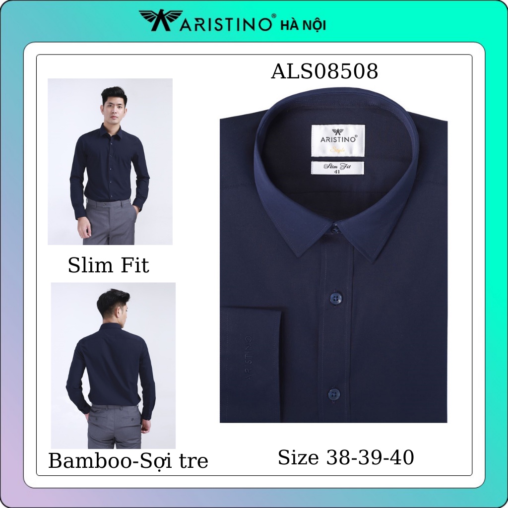 (MAIHSM25K) Áo sơ mi nam  dài tay  from slim  sợi tre kháng khuẩn ARISTINO ALS08508