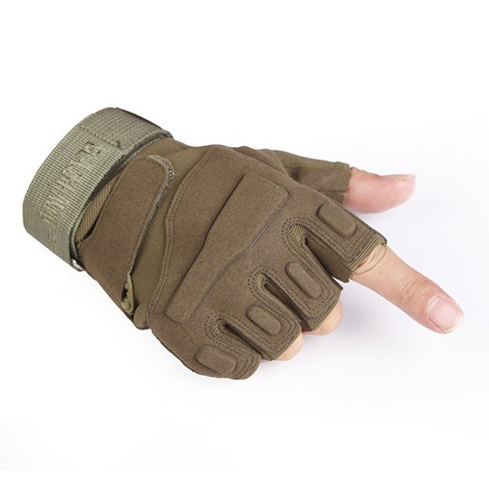 ✔️✔️ Găng tay nam hở ngón BLACKHAWK (NÂU) + Tặng 1 Khăn phượt đa năng (Màu ngẫu nhiên)