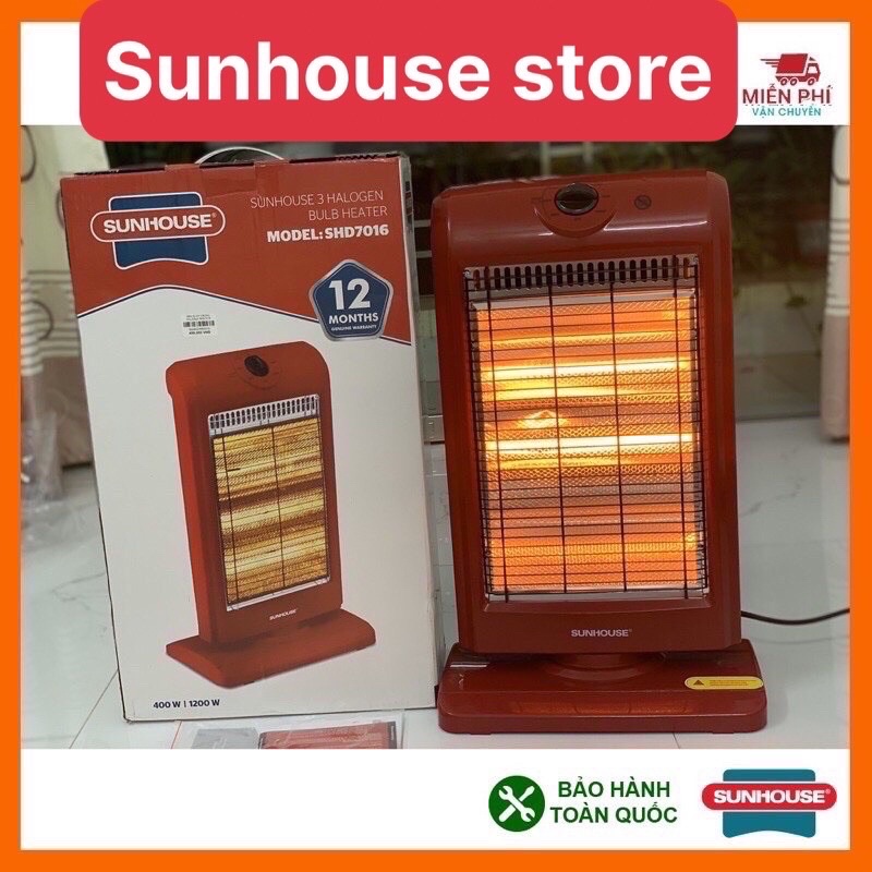 Đèn sưởi 3 bóng Sunhouse SHD7016, Máy sưởi sunhouse SHD7016, tốc độ làm ấm nhanh, tỏa nhiệt đều.