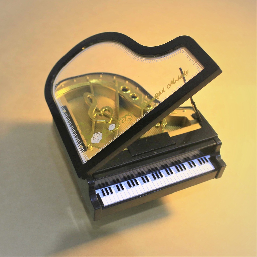 Hộp Nhạc Piano | Máy Dây Cót | Hộp Nhựa Resin HNDCDD003 | Vật Kỷ Niệm
