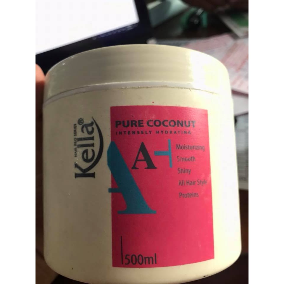Hấp dầu dừa Kella A+ hồng Pure Coconut 500ml 🤩Tận Gốc🤩 Chính Hãng Siêu thơm mềm bóng mượt tóc, cải thiện khô xơ, hư tổn.