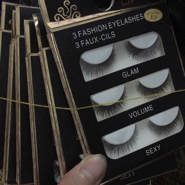 Lông Mi Chồn 3PCS 3 Fashion Eyelashes 3 Faux-Cils