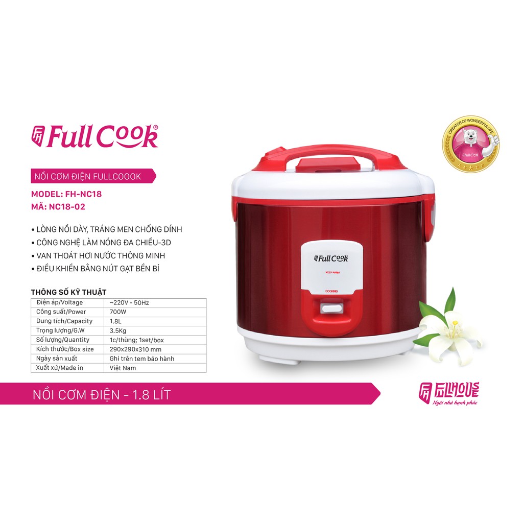 NỒI CƠM ĐIỆN NẮP GÀI FULL COOK | Shopee Việt Nam