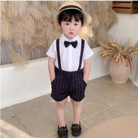 Set sơ mi công tử bé trai Hàn Quốc 8-19kg Củ khoai tây shop chất mềm mịn phong cách sành điệu cho bé