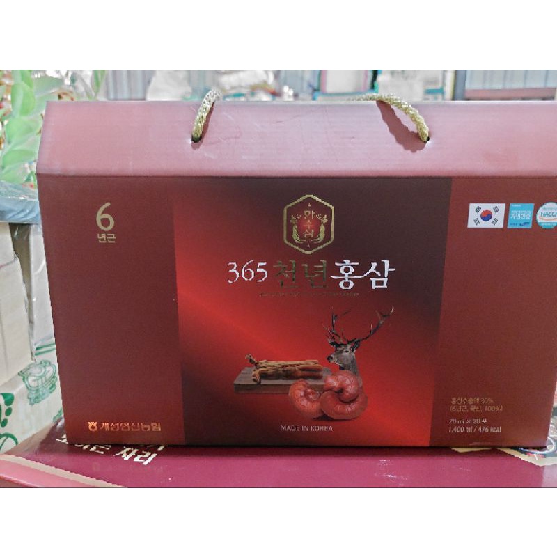 Nước Hồng Sâm Linh Chi Nhung Hươu 365 Hansusam Hàn Quốc