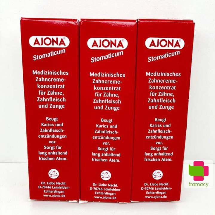 Kem đánh răng Ajona, Đức (25ml) làm sạch cao răng, ngừa viêm nướu, hôi miệng cho mọi lứa tuổi