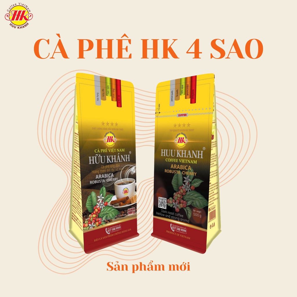 Cà phê bột Hữu Khánh - HK 4 SAO (500gr) - HK SÁNG TẠO | BigBuy360 - bigbuy360.vn