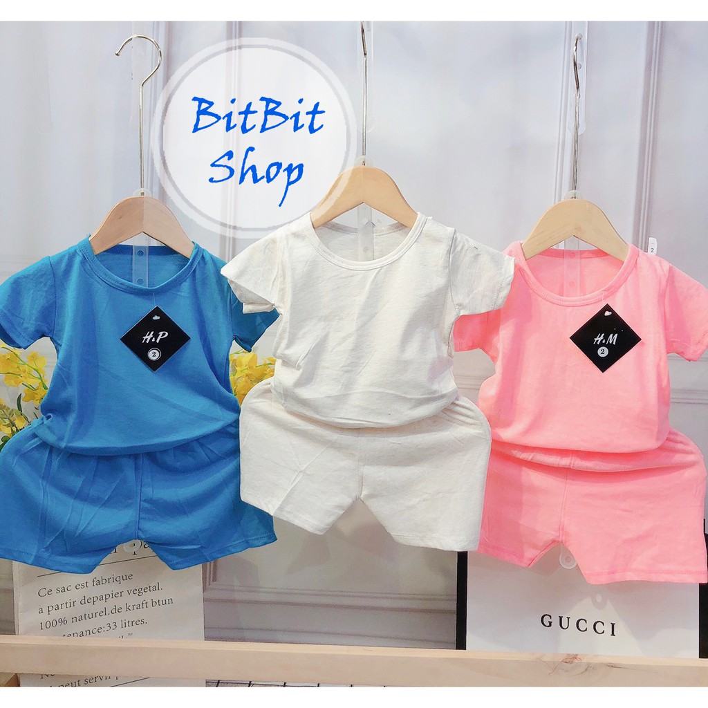 [Mã BITBITSHOP Giảm 10k] Set HM Min.Key.Mom cộc tay cho bé mặc mùa hè chất Cotton mát