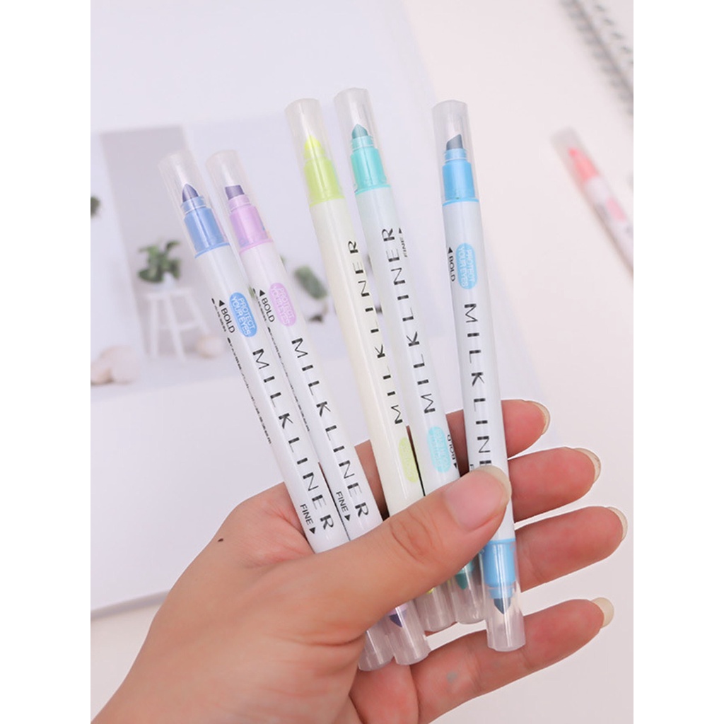 Bút Nhớ Dòng Nhiều Màu Milkliner, Bút Highlight Dạ Quang Pastel