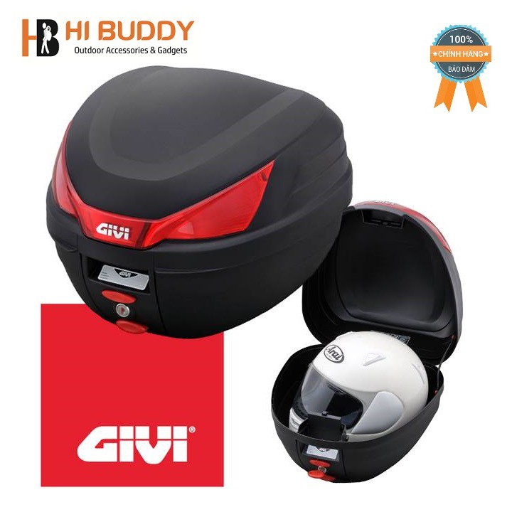 Thùng Đựng Đồ Xe Máy Givi B27N 27 Lít Kèm Đế Lắp Thùng Và Tặng 1 Áo mưa Rando trong màu đa dụng