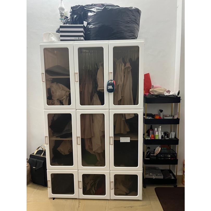 Tủ quần áo nhựa gấp gọn MAYI BOX - Hộp đựng đồ quần áo trong suốt , cánh tủ nam châm đóng tự động chắc chắn