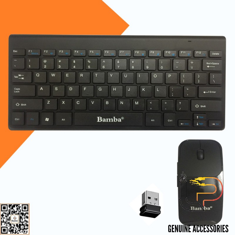 Bộ phím chuột mini không dây BAMBA B20 - Keyboard + Mouse Không Dây Mini BAMBA B20
