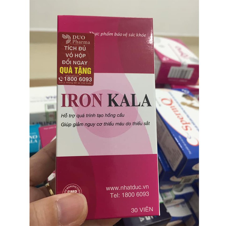 Viên Uống Iron Kala (Hộp 30 viên) - Hỗ Trợ Quá Trình Tạo Hồng Cầu Và Giảm Nguy Cơ Thiếu Máu - Victory Pharmacy