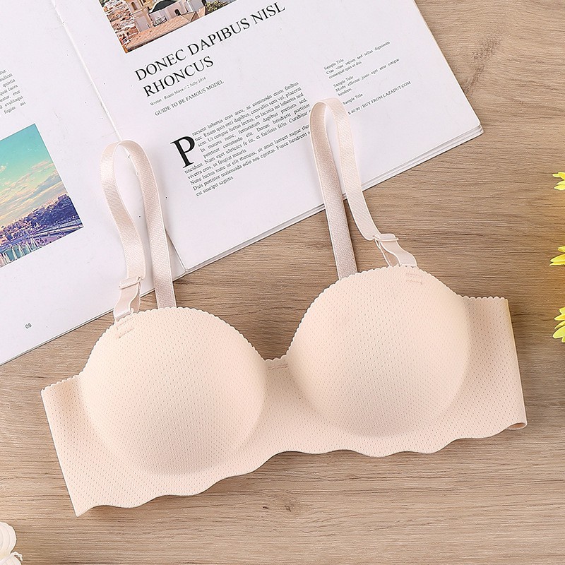 Áo ngực AOWEINISI cúp 1/2 không gọng liền mạch không hằn vết thời trang dành cho nữ