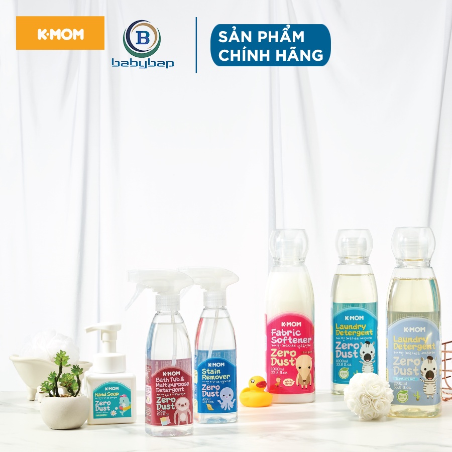 Nước Tẩy Vết Bẩn Quần Áo Zero Dust K-Mom Hàn Quốc Thân Thiện Với Môi Trường 400ml