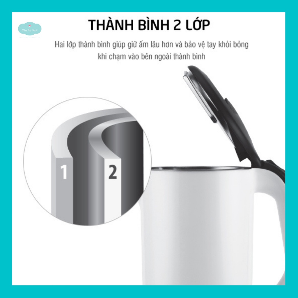 Bình Đun Siêu Tốc 2 Lớp Lock&Lock EJK738BLK
