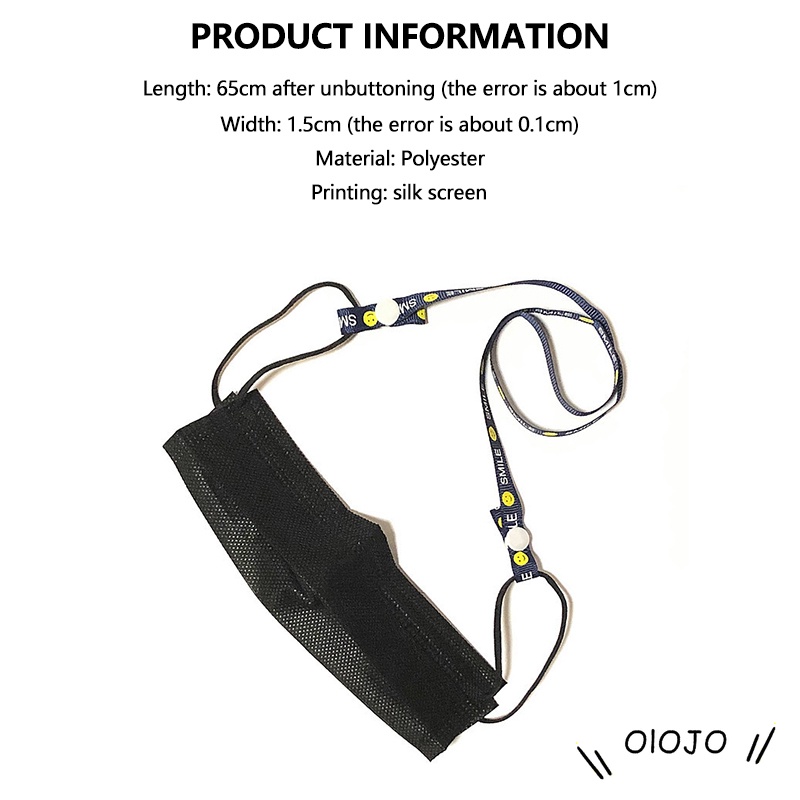 Dây Đeo Khẩu Trang Hình Mặt Cười Có Thể Điều Chỉnh