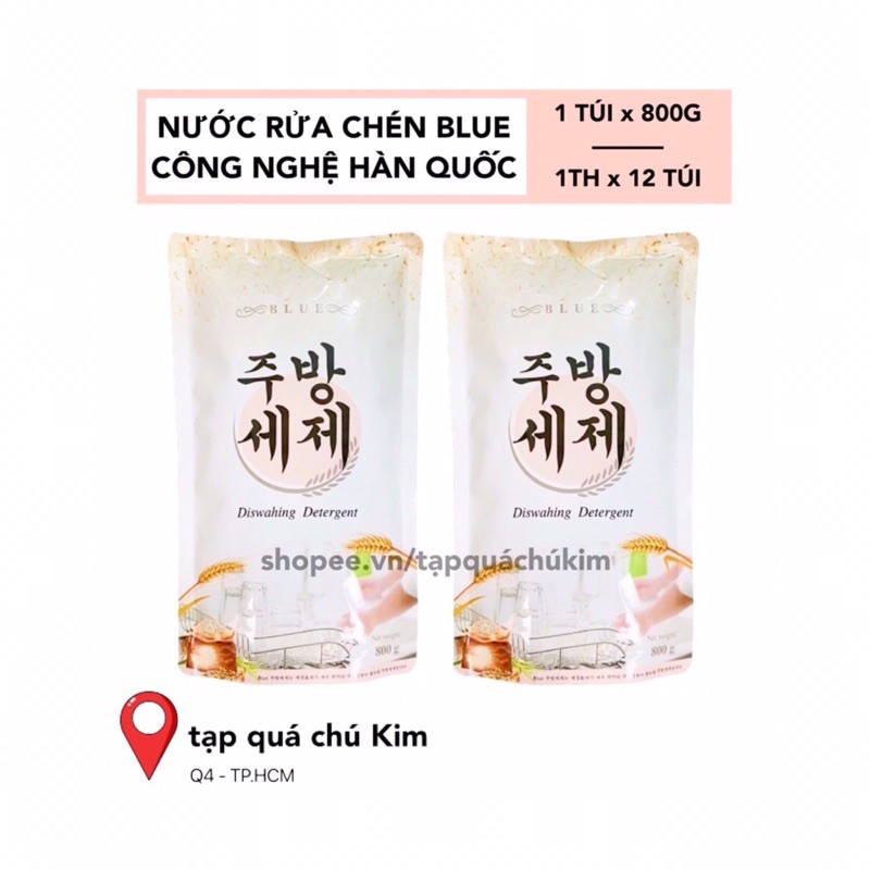 Nước rửa chén BLUE 800G công nghệ Hàn Quốc