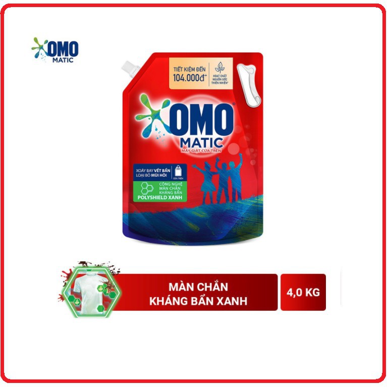 [MẪU MỚI] Túi nước giặt OMO Matic 3,6kg/ 3,9kg