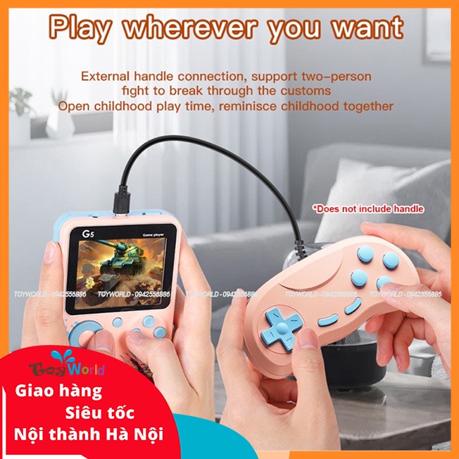 Máy Chơi Game Cầm Tay G5 Cổ Điển 500 Trò Chơi Kèm 1 Tay Cầm