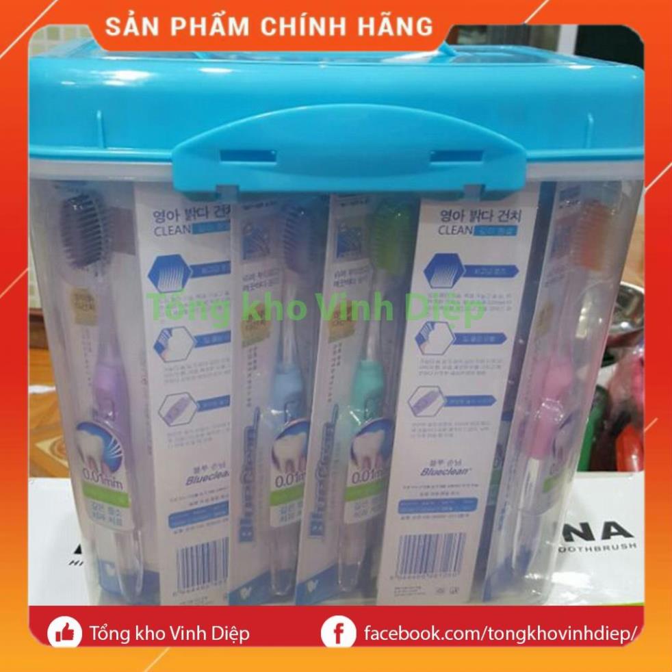 Combo 1 hộp nhựa 45 chiếc bàn chải đánh răng Hàn Quốc bền đẹp