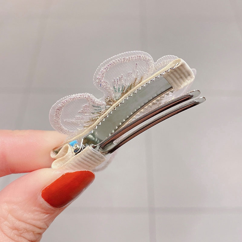 Kẹp Tóc Hình Nơ Đính Ngọc Trai Xinh Xắn Cho Nữ