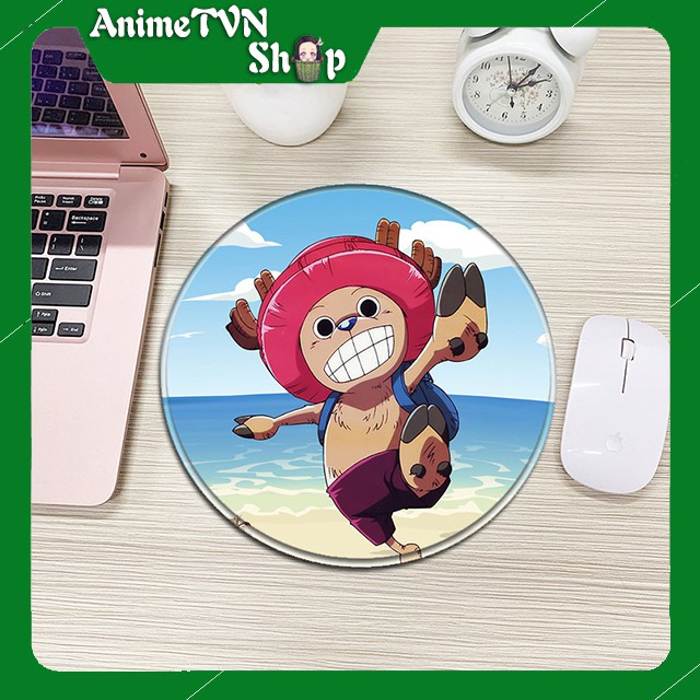 Miếng lót chuột hình tròn Anime/Manga One piece - Đảo Hải Tặc - Hàng cao cấp từ cao su thiên nhiên (24 x 20 x 0.2)