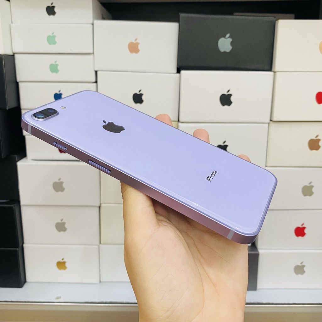 Vỏ độ viền vuông dành cho IPhone 7Plus lên IPhone 8Plus màu tím mộng mơ dành cho các nàng thơ