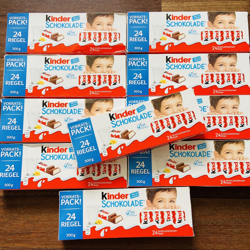 Kẹo Socola Kinder Đức ngon tuyệt, hộp 24 thanh 300g