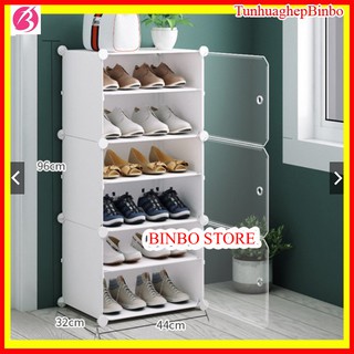 [MẪU HOT] Tủ giày nhựa lắp ghép 6 ô y mẫu. 6 tầng để đc 12 đôi người lớn. KT: cao 1m2 rộng 47cm sâu 37cm.