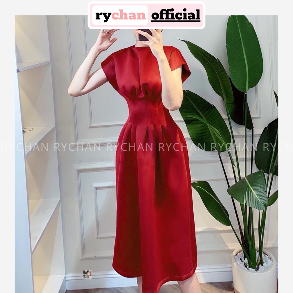 Đầm Xòe Trơn Chít Eo Sang Trọng 3 Màu [ẢNH THẬT CUỐI] - DX732