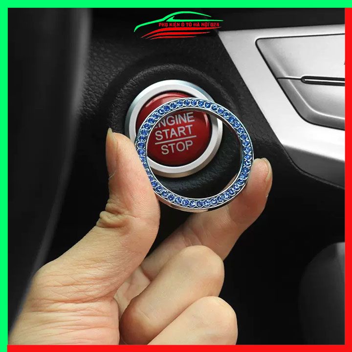 Vòng đính đá trang trí nút khởi động xe hơi