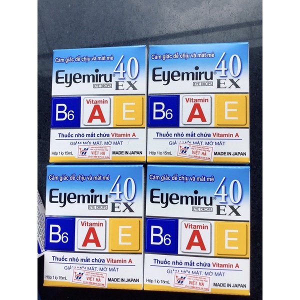 Nước Nhỏ Mắt Eyemiru 40EX  Bổ Sung Vitamin A,E,B6 Cho Mắt, Giảm Mỏi Mắt, Mờ Mắt.