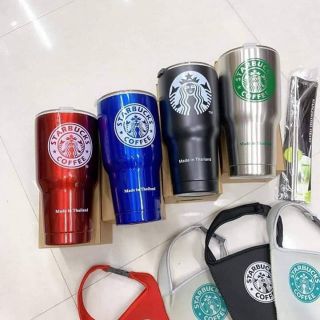 Ly Giữ Nhiệt Thái Lan 900ml Kèm Túi Xách, 2 Ống Hút Và Cọ Rửa