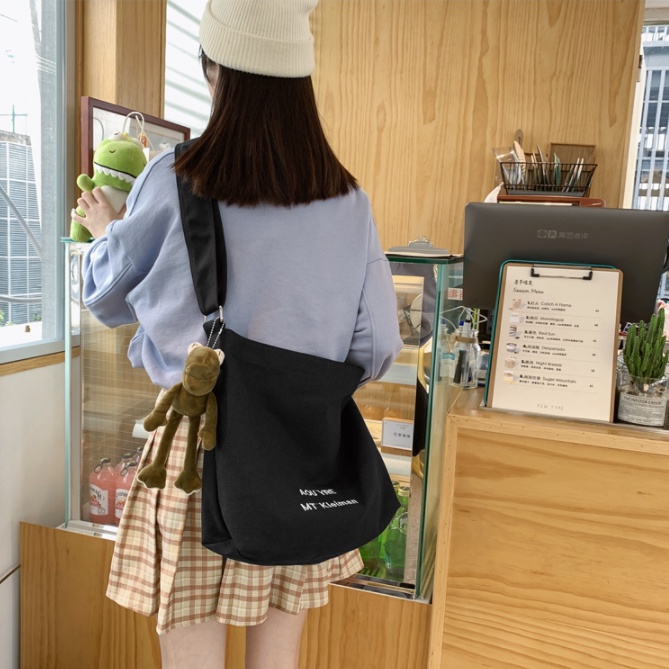 Túi tote vải  canvas đeo chéo Đi Học Đi Chơi Thời Trang Unisex Giá Rẻ