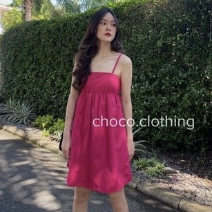 váy 2 dây babydoll cúp ngực dáng ngắn, đầm nữ 2 dây sang chảnh