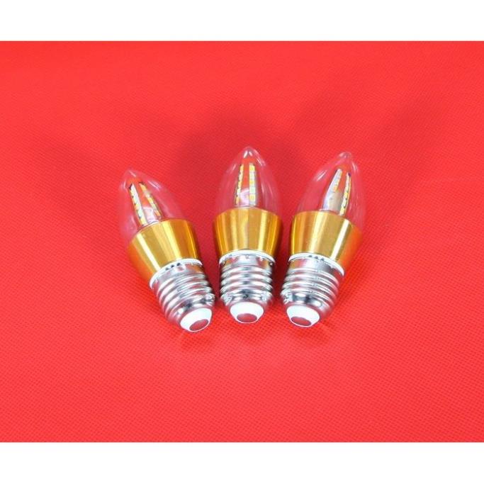 Bộ 3 bóng đèn LED C35 4w hình quả nhót đổi màu đui E27