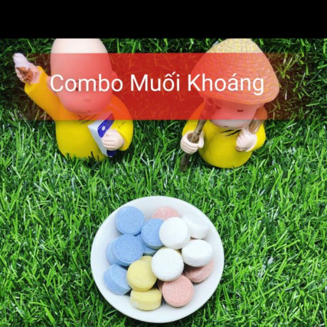 Combo 40 viên muối khoáng xanh. Vàng