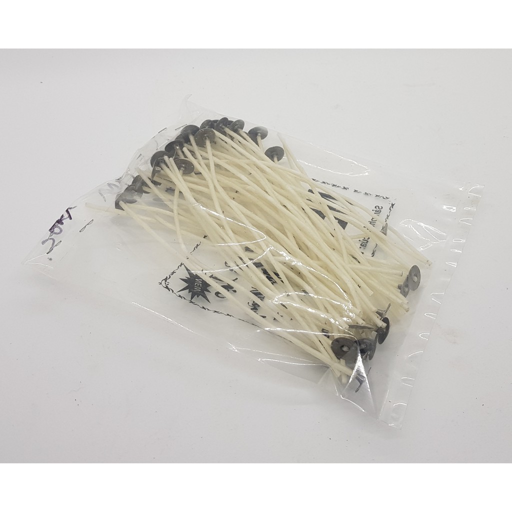 10 Bấc nến 15,5cm,,13cm,9cm 100% cotton đức tín làm đèn cầy - bấc đã chuốt sáp sẵn