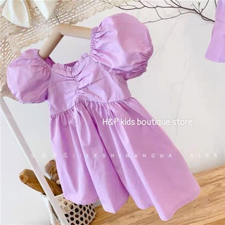 (VAY04) Váy bé gái, váy thô xòe,nhấn ngực, tay bồng, kèm mũ cho bé từ 8-22kg