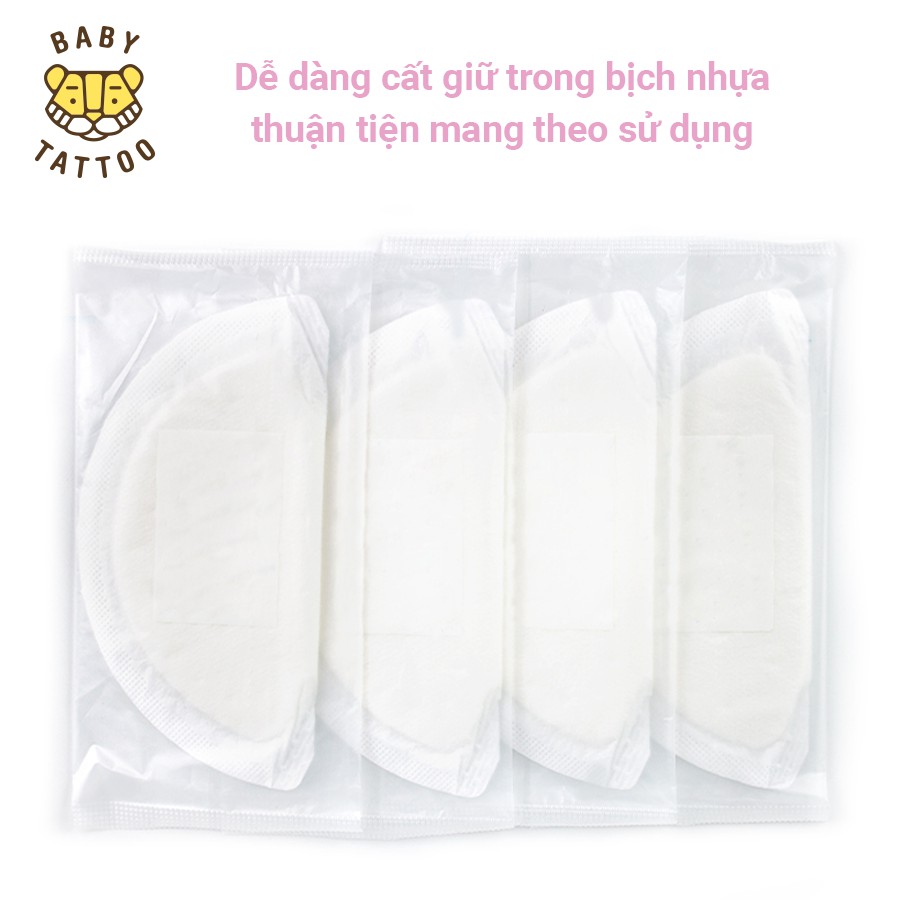BABY TATTOO Miếng Lót Thấm Hút Sữa Dành Cho Các Mẹ Sau Sinh Và Đang Cho Con Bú, Hộp 32 Miếng